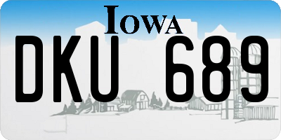 IA license plate DKU689