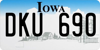 IA license plate DKU690