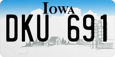 IA license plate DKU691