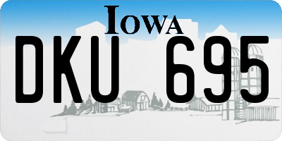 IA license plate DKU695
