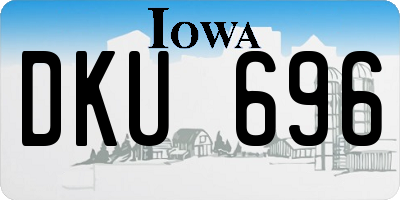 IA license plate DKU696
