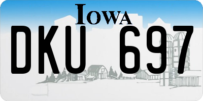 IA license plate DKU697