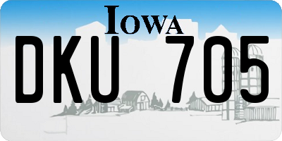 IA license plate DKU705