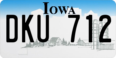 IA license plate DKU712