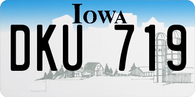 IA license plate DKU719