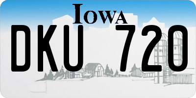 IA license plate DKU720