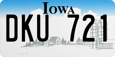 IA license plate DKU721