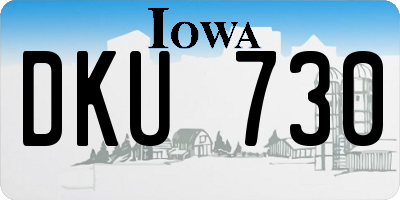 IA license plate DKU730