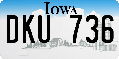 IA license plate DKU736
