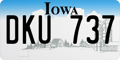 IA license plate DKU737