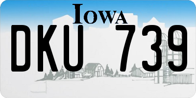 IA license plate DKU739