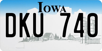 IA license plate DKU740