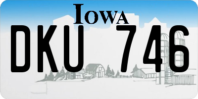 IA license plate DKU746