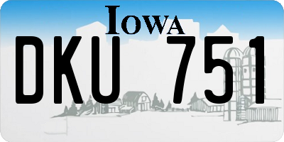 IA license plate DKU751