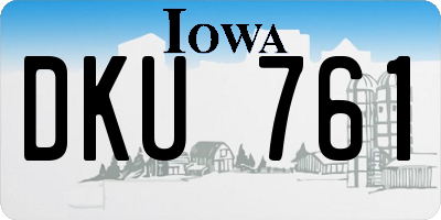 IA license plate DKU761