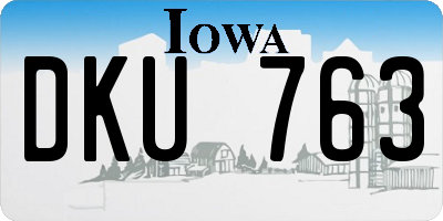 IA license plate DKU763