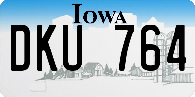 IA license plate DKU764