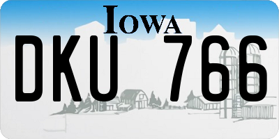 IA license plate DKU766