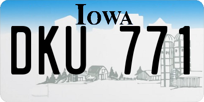 IA license plate DKU771