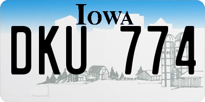 IA license plate DKU774