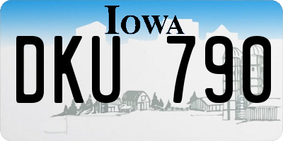 IA license plate DKU790