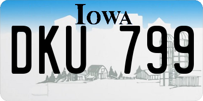 IA license plate DKU799