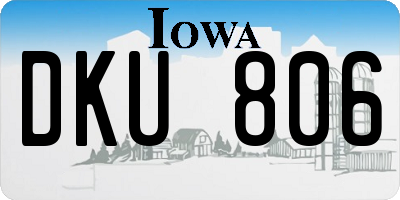 IA license plate DKU806