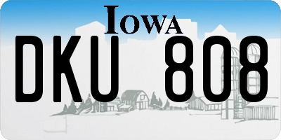 IA license plate DKU808