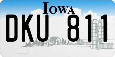 IA license plate DKU811