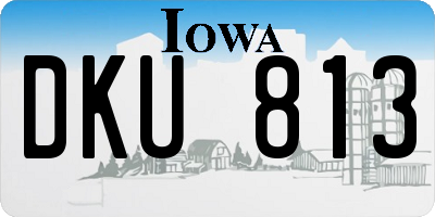 IA license plate DKU813