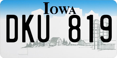 IA license plate DKU819