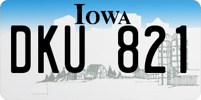 IA license plate DKU821
