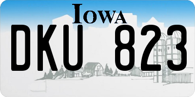 IA license plate DKU823