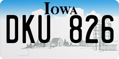 IA license plate DKU826