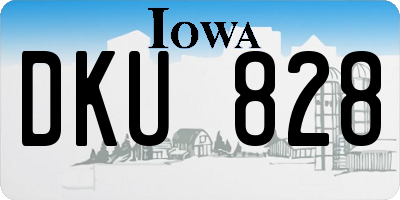 IA license plate DKU828