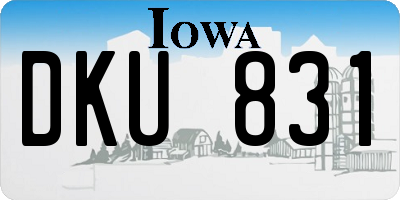 IA license plate DKU831