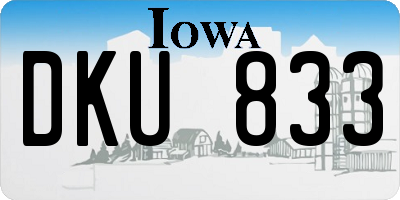 IA license plate DKU833