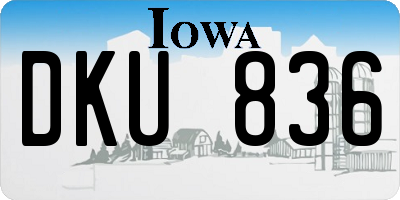 IA license plate DKU836