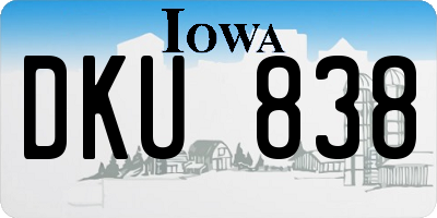 IA license plate DKU838