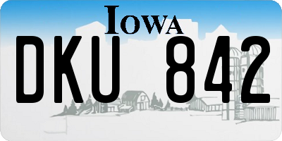 IA license plate DKU842