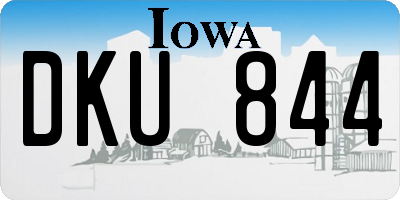 IA license plate DKU844