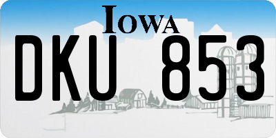 IA license plate DKU853