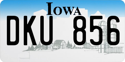 IA license plate DKU856