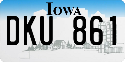 IA license plate DKU861