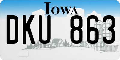 IA license plate DKU863