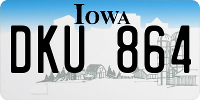 IA license plate DKU864