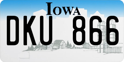 IA license plate DKU866