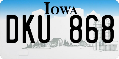 IA license plate DKU868