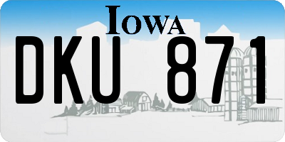 IA license plate DKU871
