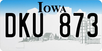 IA license plate DKU873